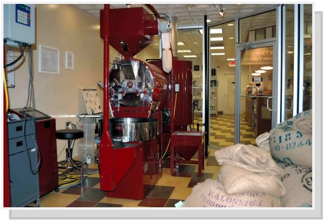Coffee Roasting Machine at Beanetics Coffee Roasters in the Annandale Shopping Center